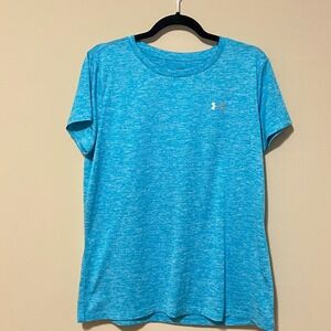 Under Armour Tech Twist HeatGear 1277206 Women's Large Blue Tee